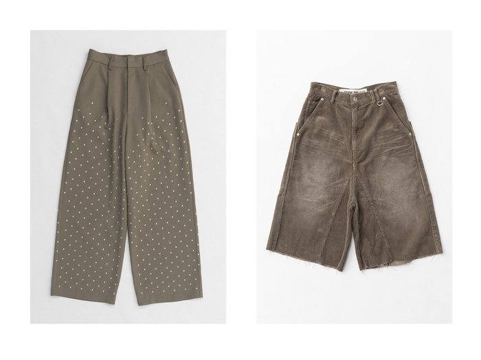 【PRANK PROJECT/プランク プロジェクト】のホットフィックスパンツ/Hot Fix Pants&コーデュロイハーフパンツ/Corduroy Half Pants 【人気通販 コーディネート通販】おすすめ！人気、トレンド、レディースファッションの通販   おすすめ人気トレンドファッション通販アイテム 人気、トレンドファッション・服の通販 founy(ファニー) 　ファッション　Fashion　レディースファッション　WOMEN　パンツ　Pants　ハーフ / ショートパンツ　Short Pants　スラックス　Slacks　NEW・新作・新着・新入荷　New Arrivals　|ID:crp329100000196796