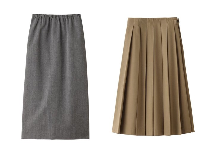 【j./ジェイドット】のウールツイードロングタイトスカート&【MANOF/マノフ】のWIDE PLEATS SKIRT スカート 【スカート 人気通販 コーディネート通販】おすすめ！人気、トレンド、レディースファッションの通販   おすすめ人気トレンドファッション通販アイテム 人気、トレンドファッション・服の通販 founy(ファニー) ファッション Fashion レディースファッション WOMEN スカート Skirt ロングスカート Long Skirt A/W・秋冬 Aw・Autumn/Winter・Fw・Fall-Winter なめらか Smooth ボックス Box ロング Long NEW・新作・新着・新入荷 New Arrivals |ID:crp329100000196835