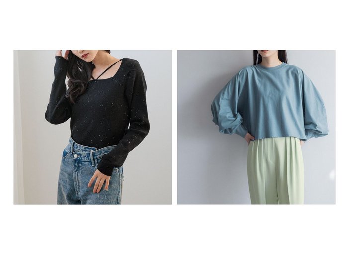 【LOWRYS FARM/ローリーズファーム】の【yuw】ドルマンTシャツ&スパンコールラメプルオーバーLS 【プチプライス、格安、低価格 人気通販 コーディネート通販】おすすめ！人気、トレンド、レディースファッションの通販   おすすめ人気トレンドファッション通販アイテム 人気、トレンドファッション・服の通販 founy(ファニー) ファッション Fashion レディースファッション WOMEN トップス・カットソー Tops/Tshirt プルオーバー Pullover シャツ/ブラウス Shirts/Blouses ロング / Tシャツ T-Shirts おすすめ Recommend アクリル Acrylic インナー Inner コンパクト Compact ジャケット Jacket ストレッチ Stretch スパンコール Sequins フェミニン Feminine ワイド Wide |ID:crp329100000196913