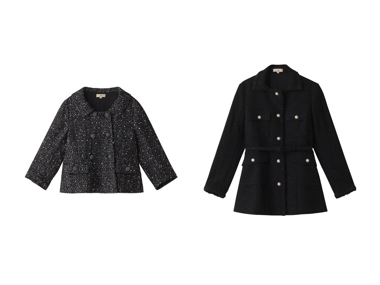 【MW/エムダブリュー】のVIRGIN WOOLジョーゼットジャケット&MONOTONE TWEEDショートジャケット 【アウター 人気通販 コーディネート通販】おすすめ！人気、トレンド、レディースファッションの通販   おすすめ人気トレンドファッション通販アイテム インテリア・キッズ・メンズ・レディースファッション・服の通販 founy(ファニー) 　ファッション　Fashion　レディースファッション　WOMEN　アウター　Coat Outerwear　ジャケット　Jackets　ショート　Short　シルバー　Silver　シンプル　Simple　ジャケット　Jacket　ツイード　Tweed　フランス　France　モダン　Modern　モノトーン　Monotone　今季　This Season　NEW・新作・新着・新入荷　New Arrivals　ブラック系　Black　|ID:crp329100000197004