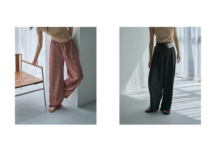 【marjour/マージュール】のDAMASK PANTS&MARVELT PANTS 【パンツ 人気通販 コーディネート通販】おすすめ！人気、トレンド、レディースファッションの通販   おすすめ人気トレンドファッション通販アイテム 人気、トレンドファッション・服の通販 founy(ファニー) 　ファッション　Fashion　レディースファッション　WOMEN　パンツ　Pants　インナー　Inner　コンパクト　Compact　スウェット　Sweat　ストレッチ　Stretch　タイツ　Tights　タンク　Tank　バランス　Balance　パジャマ　Pajamas　プリント　Print　レギンス　Leggings　冬　Winter　おすすめ　Recommend　夏　Summer　旅行　Travel　エレガント 上品　Elegant　シアー　Sheer　ツイル　Twill　テーパード　Tapered　マニッシュ　Mannish　|ID:crp329100000197268