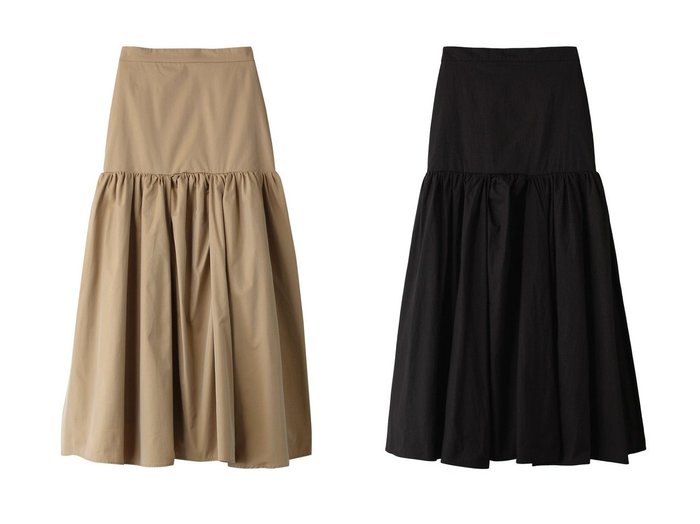 【CLANE/クラネ】のVOLUME GATHER SKIRT スカート 【スカート 人気通販 コーディネート通販】おすすめ！人気、トレンド、レディースファッションの通販   おすすめ人気トレンドファッション通販アイテム 人気、トレンドファッション・服の通販 founy(ファニー) 　ファッション　Fashion　レディースファッション　WOMEN　スカート　Skirt　ロングスカート　Long Skirt　エレガント 上品　Elegant　ギャザー　Gather　フレア　Flare　ロング　Long　NEW・新作・新着・新入荷　New Arrivals　|ID:crp329100000197274