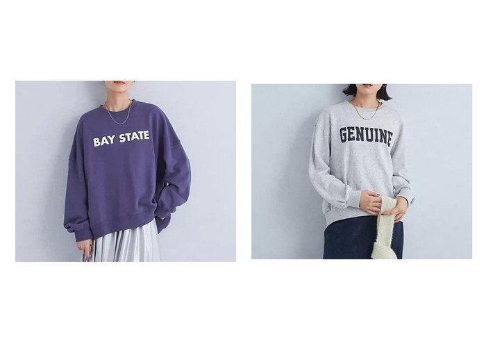 【green label relaxing / UNITED ARROWS/グリーンレーベル リラクシング / ユナイテッドアローズ】の【別注】プリント スウェット&ライトウラケ カレッジロゴ プリント プルオーバー 【トップス、カットソー 人気通販 コーディネート通販】おすすめ！人気、トレンド、レディースファッションの通販   おすすめ人気トレンドファッション通販アイテム 人気、トレンドファッション・服の通販 founy(ファニー) 　ファッション　Fashion　レディースファッション　WOMEN　トップス・カットソー　Tops/Tshirt　プルオーバー　Pullover　パーカ　Sweats　スウェット　Sweat　秋　Autumn/Fall　タートルネック　Turtleneck　トレーナー　Trainer　フレア　Flare　プリント　Print　ベーシック　Basic　ロング　Long　冬　Winter　おすすめ　Recommend　|ID:crp329100000197340