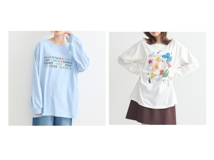 【earth music&ecology/アースミュージックアンドエコロジー】のいいことワードロゴTシャツ&いいこと奏でるグラフィックTシャツ 【プチプライス、格安、低価格 人気通販 コーディネート通販】おすすめ！人気、トレンド、レディースファッションの通販   おすすめ人気トレンドファッション通販アイテム 人気、トレンドファッション・服の通販 founy(ファニー) ファッション Fashion レディースファッション WOMEN トップス・カットソー Tops/Tshirt シャツ/ブラウス Shirts/Blouses ロング / Tシャツ T-Shirts カットソー Cut and Sewn NEW・新作・新着・新入荷 New Arrivals A/W・秋冬 Aw・Autumn/Winter・Fw・Fall-Winter おすすめ Recommend カットソー Cut And Sew カーディガン Cardigan グラフィック Graphic ジャケット Jacket ポケット Pocket ロング Long プリント Print |ID:crp329100000197354