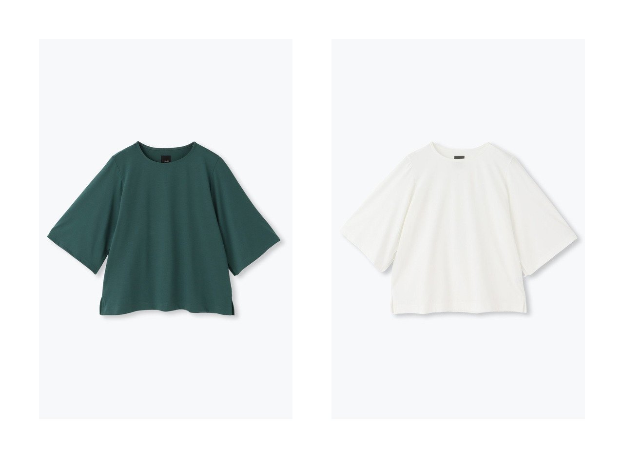 【lelill/レリル】のスリットスリーブTシャツ 【トップス、カットソー 人気通販 コーディネート通販】おすすめ！人気、トレンド、レディースファッションの通販   おすすめ人気トレンドファッション通販アイテム インテリア・キッズ・メンズ・レディースファッション・服の通販 founy(ファニー) 　ファッション　Fashion　レディースファッション　WOMEN　トップス・カットソー　Tops/Tshirt　シャツ/ブラウス　Shirts/Blouses　ロング / Tシャツ　T-Shirts　カットソー　Cut and Sewn　ショート　Short　スリット　Slit　スリーブ　Sleeve　フレア　Flare　人気　Popularity　定番　Standard　NEW・新作・新着・新入荷　New Arrivals　ホワイト系　White　グリーン系　Green　|ID:crp329100000197403