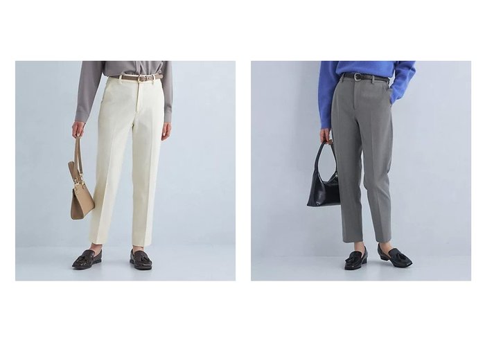 【green label relaxing / UNITED ARROWS/グリーンレーベル リラクシング / ユナイテッドアローズ】の[TALLあり]キチントボトムス ALLFIT テーパード パンツ 【パンツ 人気通販 コーディネート通販】おすすめ！人気、トレンド、レディースファッションの通販   おすすめ人気トレンドファッション通販アイテム 人気、トレンドファッション・服の通販 founy(ファニー) ファッション Fashion レディースファッション WOMEN パンツ Pants 秋 Autumn/Fall シューズ Shoes ジャケット Jacket センター Center ダブル Double チェック Check テーパード Tapered バランス Balance フィット Fit フラット Flat おすすめ Recommend ビジネス 仕事 通勤 Business |ID:crp329100000197451