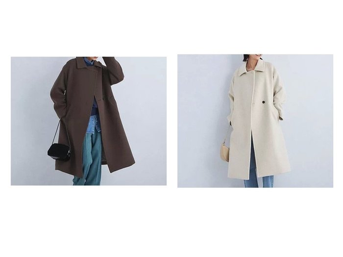 【green label relaxing / UNITED ARROWS/グリーンレーベル リラクシング / ユナイテッドアローズ】のW ステンカラー コート 【アウター 人気通販 コーディネート通販】おすすめ！人気、トレンド、レディースファッションの通販   おすすめ人気トレンドファッション通販アイテム 人気、トレンドファッション・服の通販 founy(ファニー) 　ファッション　Fashion　レディースファッション　WOMEN　アウター　Coat Outerwear　コート　Coats　秋　Autumn/Fall　ダブル　Double　ベーシック　Basic　マニッシュ　Mannish　冬　Winter　おすすめ　Recommend　エレガント 上品　Elegant　|ID:crp329100000197480