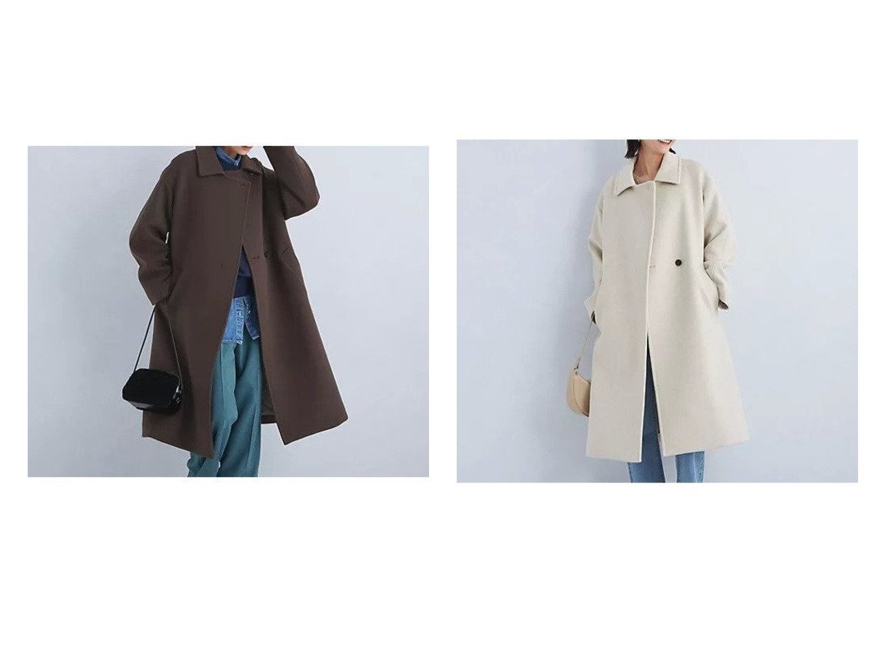 【green label relaxing / UNITED ARROWS/グリーンレーベル リラクシング / ユナイテッドアローズ】のW ステンカラー コート 【アウター 人気通販 コーディネート通販】おすすめ！人気、トレンド、レディースファッションの通販   おすすめで人気の流行・トレンド、ファッションの通販商品 インテリア雑貨・家具・メンズファッション・キッズファッション・レディースファッション・服の通販 founy(ファニー) https://founy.com/ ファッション Fashion レディースファッション WOMEN アウター Coat Outerwear コート Coats 秋 Autumn/Fall ダブル Double ベーシック Basic マニッシュ Mannish 冬 Winter おすすめ Recommend エレガント 上品 Elegant |ID:crp329100000197480