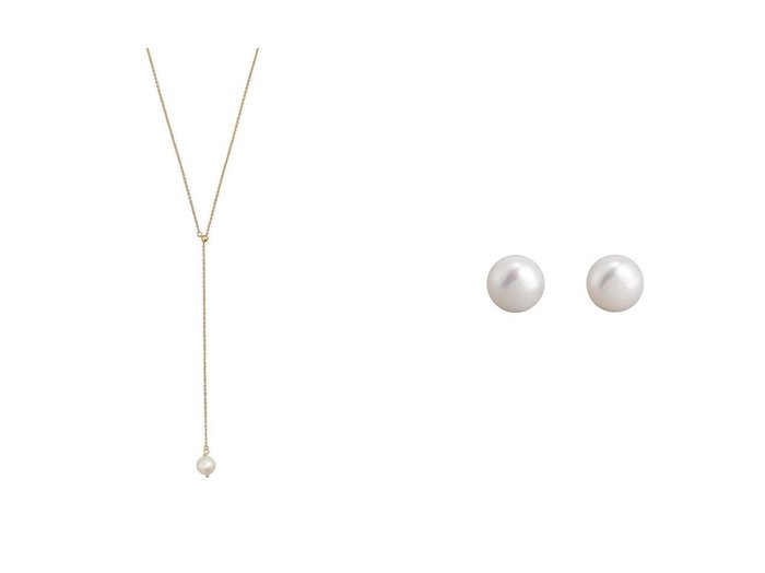 【Plus Vendome/プラス ヴァンドーム】のPEARL K10 スタッド ピアス&PEARL ネックレス 【アクセサリー、ジュエリー 人気通販 コーディネート通販】おすすめ！人気、トレンド、レディースファッションの通販   おすすめ人気トレンドファッション通販アイテム 人気、トレンドファッション・服の通販 founy(ファニー) 　ファッション　Fashion　レディースファッション　WOMEN　ジュエリー　Jewelry　ネックレス　Necklaces　リング　Rings　イヤリング　Earrings　シンプル　Simple　チェーン　Chain　ネックレス　Necklace　パール　Pearl　NEW・新作・新着・新入荷　New Arrivals　|ID:crp329100000197486