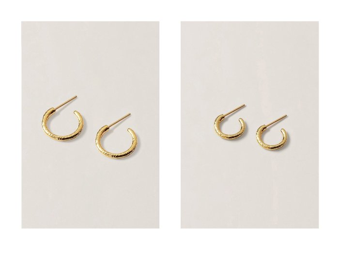 【SARARTH/サラース】のGAIA TEXTURED HOOP LIGHT ピアス Ⅱ(K24P)&GAIA TEXTURED HOOP LIGHT ピアス Ⅰ(K24P) 【アクセサリー、ジュエリー 人気通販 コーディネート通販】おすすめ！人気、トレンド、レディースファッションの通販   おすすめ人気トレンドファッション通販アイテム 人気、トレンドファッション・服の通販 founy(ファニー) ファッション Fashion レディースファッション WOMEN ジュエリー Jewelry リング Rings イヤリング Earrings イヤリング Earrings フープ Hoop エレガント 上品 Elegant NEW・新作・新着・新入荷 New Arrivals |ID:crp329100000197495