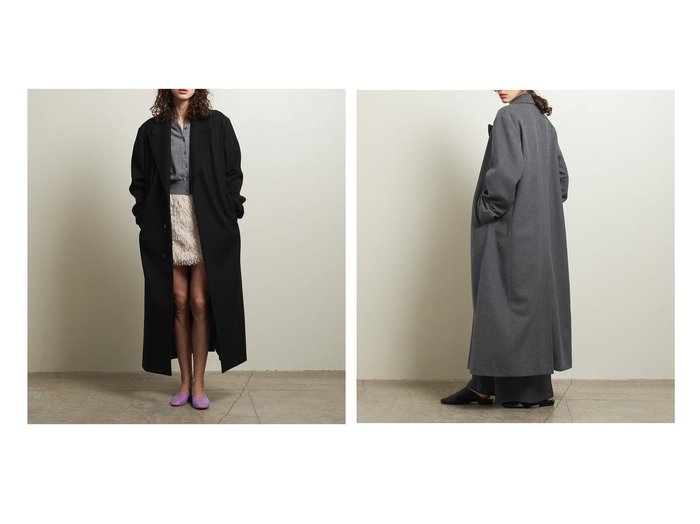 【BEAUTY&YOUTH / UNITED ARROWS/ビューティ&ユース ユナイテッドアローズ】のATTISESSION ビーバー ロングコート 【 人気通販 コーディネート通販】おすすめ！人気、トレンド、レディースファッションの通販   おすすめ人気トレンドファッション通販アイテム 人気、トレンドファッション・服の通販 founy(ファニー) 　ファッション　Fashion　レディースファッション　WOMEN　アウター　Coat Outerwear　コート　Coats　ショート　Short　シンプル　Simple　スラックス　Slacks　デニム　Denim　バランス　Balance　フィット　Fit　ボトム　Bottom　マキシ　Maxi　マニッシュ　Mannish　ロング　Long　ワイド　Wide　おすすめ　Recommend　|ID:crp329100000197607