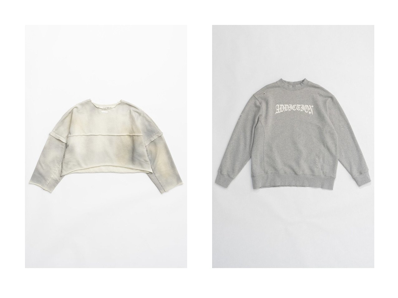 【PRANK PROJECT/プランク プロジェクト】のワイドオーバースウェット/Wide Over Sweatshirt&クラックロゴダメージスウェット/Crack Logo Damaged Sweatshirt 【 人気通販 コーディネート通販】おすすめ！人気、トレンド、レディースファッションの通販    おすすめ人気トレンドファッション通販アイテム インテリア・キッズ・メンズ・レディースファッション・服の通販 founy(ファニー) 　ファッション　Fashion　レディースファッション　WOMEN　トップス・カットソー　Tops/Tshirt　シャツ/ブラウス　Shirts/Blouses　パーカ　Sweats　ロング / Tシャツ　T-Shirts　スウェット　Sweat　カットソー　Cut and Sewn　クラッシュ　Crash　ダメージ　Damage　プリント　Print　NEW・新作・新着・新入荷　New Arrivals　グレー系　Gray　ホワイト系　White　ブラック系　Black　イエロー系　Yellow　|ID:crp329100000197850