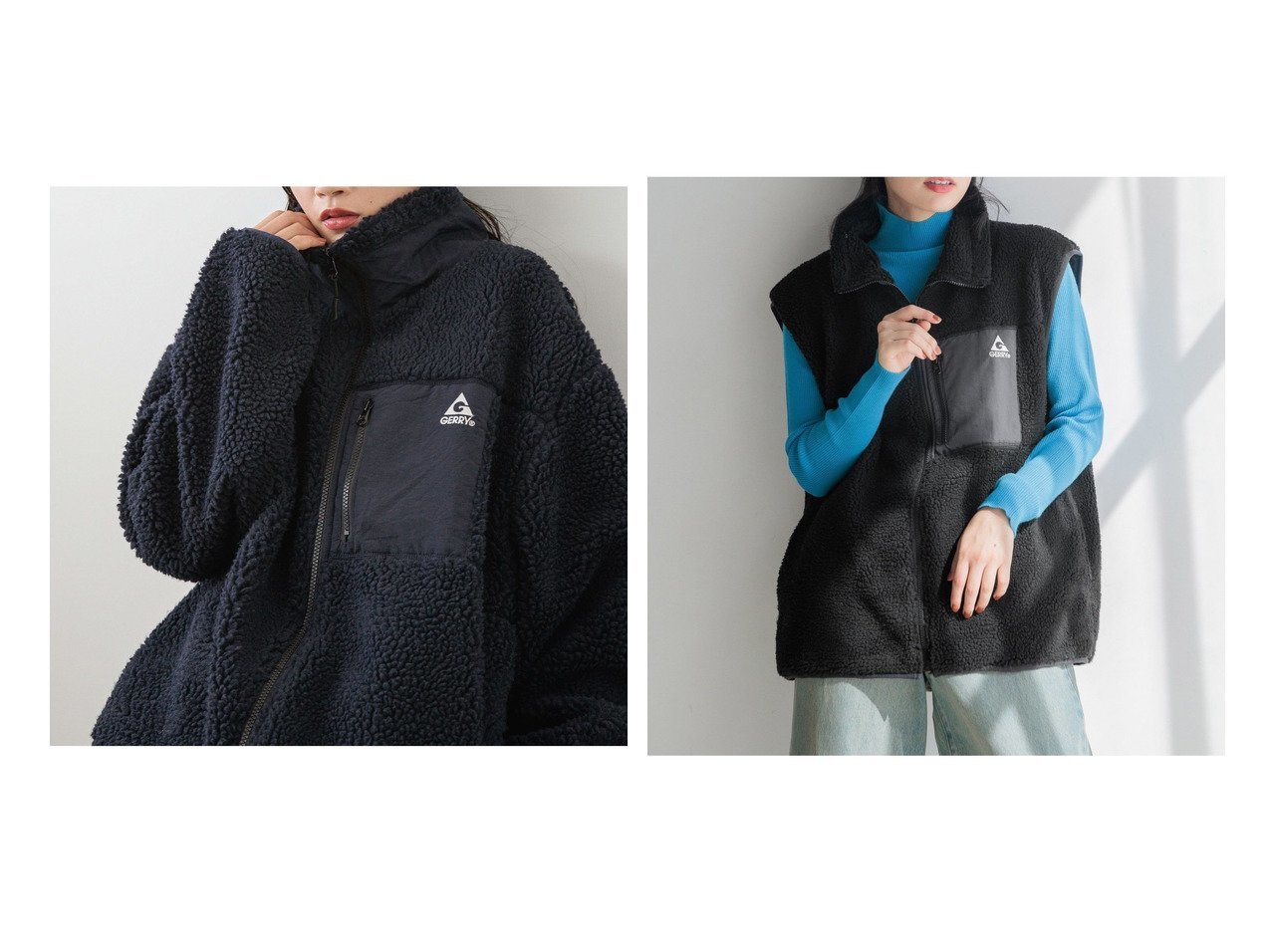 【LOWRYS FARM/ローリーズファーム】の【UNISEX】GERRYボアZIPブルゾン&【UNISEX】GERRYボアベスト 【プチプライス、格安、低価格 人気通販 コーディネート通販】おすすめ！人気、トレンド、レディースファッションの通販    おすすめ人気トレンドファッション通販アイテム インテリア・キッズ・メンズ・レディースファッション・服の通販 founy(ファニー) 　ファッション　Fashion　レディースファッション　WOMEN　アウター　Coat Outerwear　ブルゾン　Blouson/Jackets　トップス・カットソー　Tops/Tshirt　ベスト/ジレ　Gilets/Vests　ユニセックス　Unisex　アウトドア　Outdoor　ブルゾン　Blouson　おすすめ　Recommend　スウェット　Sweat　ベスト　Vest　ブルー系　Blue　ホワイト系　White　ブラウン系　Brown　ブラック系　Black　グレー系　Gray　|ID:crp329100000197899