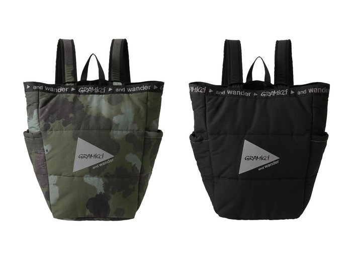 【and wander/アンドワンダー】の【UNISEX】【and wander×gramicci】padded 2way pack 【バッグ・鞄 人気通販 コーディネート通販】おすすめ！人気、トレンド、レディースファッションの通販    おすすめ人気トレンドファッション通販アイテム 人気、トレンドファッション・服の通販 founy(ファニー) ファッション Fashion レディースファッション WOMEN バッグ Bag ユニセックス Unisex アウトドア Outdoor リュック Ruck Sack NEW・新作・新着・新入荷 New Arrivals |ID:crp329100000197950