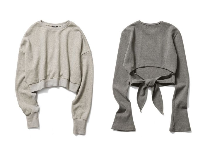 【aLORS/アロー】のSweat-shirt Sardina&Haut court ouvert au dos Ondine 【トップス、カットソー 人気通販 コーディネート通販】おすすめ！人気、トレンド、レディースファッションの通販    おすすめ人気トレンドファッション通販アイテム 人気、トレンドファッション・服の通販 founy(ファニー) 　ファッション　Fashion　レディースファッション　WOMEN　トップス・カットソー　Tops/Tshirt　シャツ/ブラウス　Shirts/Blouses　パーカ　Sweats　ロング / Tシャツ　T-Shirts　スウェット　Sweat　カットソー　Cut and Sewn　エレガント 上品　Elegant　コレクション　Collection　スウェット　Sweat　今季　This Season　スリーブ　Sleeve　フィット　Fit　リボン　Ribbon　ロング　Long　|ID:crp329100000198030