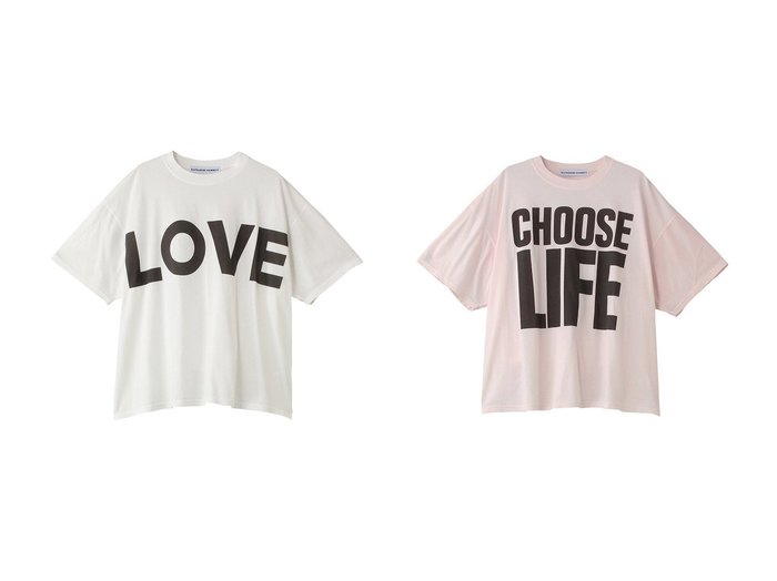 【THIRD MAGAZINE/サードマガジン】の【別注】KATHARINE HAMNETT LOVE Tシャツ&【別注】KATHARINE HAMNETT CHOOSE LIFE Tシャツ 【トップス、カットソー 人気通販 コーディネート通販】おすすめ！人気、トレンド、レディースファッションの通販  おすすめ人気トレンドファッション通販アイテム 人気、トレンドファッション・服の通販 founy(ファニー) ファッション Fashion レディースファッション WOMEN トップス・カットソー Tops/Tshirt シャツ/ブラウス Shirts/Blouses ロング / Tシャツ T-Shirts カットソー Cut and Sewn ショート Short シンプル Simple スリーブ Sleeve 別注 Special Order NEW・新作・新着・新入荷 New Arrivals |ID:crp329100000198247