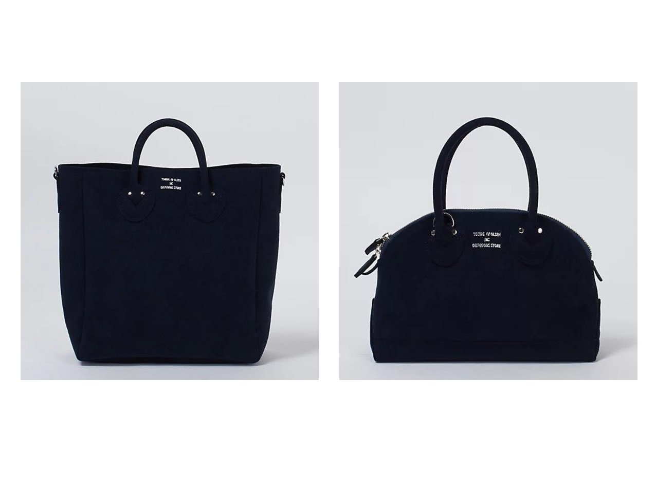 【YOUNG & OLSEN The DRYGOODS STORE/ヤングアンドオルセン】のULTRASUEDE ZIP BOAT BAG&ULTRASUEDE D TOTE M 【バッグ・鞄 人気通販 コーディネート通販】おすすめ！人気、トレンド、レディースファッションの通販  おすすめ人気トレンドファッション通販アイテム インテリア・キッズ・メンズ・レディースファッション・服の通販 founy(ファニー) 　ファッション　Fashion　レディースファッション　WOMEN　バッグ　Bag　ショート　Short　スマート　Smart　タンブラー　Tumbler　バランス　Balance　秋　Autumn/Fall　スエード　Suede　ポケット　Pocket　人気　Popularity　今秋　This Fall　定番　Standard　財布　Wallet　ブルー系　Blue　|ID:crp329100000198290