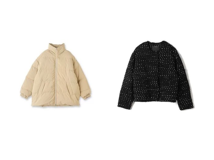 【FLORENT/フローレント】のTWEED JACKET&【DRESSTERIOR/ドレステリア】のupper hights(アッパーハイツ)Sion ダウンジャケット 【アウター 人気通販 コーディネート通販】おすすめ！人気、トレンド、レディースファッションの通販   おすすめ人気トレンドファッション通販アイテム 人気、トレンドファッション・服の通販 founy(ファニー) 　ファッション　Fashion　レディースファッション　WOMEN　アウター　Coat Outerwear　ジャケット　Jackets　春　Spring　ショルダー　Shoulder　ショート　Short　シンプル　Simple　ジャケット　Jacket　スタイリッシュ　Stylish　スタンド　Stand　スマート　Smart　ダウン　Down　デニム　Denim　ドロップ　Drop　ドローコード　Draw Cord　バランス　Balance　フィット　Fit　ポケット　Pocket　ポーチ　Pouch　ツイード　Tweed　エレガント 上品　Elegant　|ID:crp329100000198430