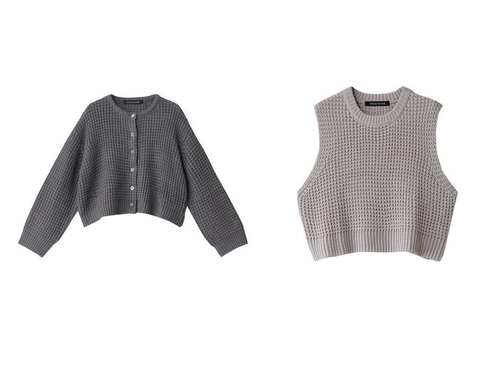 【mizuiro ind/ミズイロ インド】のD カーディガン&waffle knit vest ベスト 【トップス、カットソー 人気通販 コーディネート通販】おすすめ！人気、トレンド、レディースファッションの通販    おすすめ人気トレンドファッション通販アイテム 人気、トレンドファッション・服の通販 founy(ファニー) ファッション Fashion レディースファッション WOMEN トップス・カットソー Tops/Tshirt ニット Knit Tops ベスト/ジレ Gilets/Vests プルオーバー Pullover カーディガン Cardigans A/W・秋冬 Aw・Autumn/Winter・Fw・Fall-Winter シンプル Simple ベスト Vest ワッフル Waffle NEW・新作・新着・新入荷 New Arrivals |ID:crp329100000198677