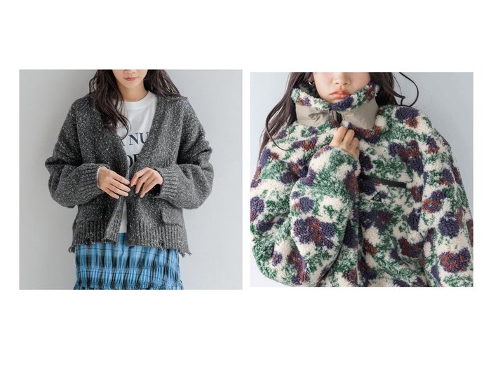 【LOWRYS FARM/ローリーズファーム】のMIXクラッシュショートカーディガン&【UNISEX】GERRYガラボアZIPブルゾン 【プチプライス、格安、低価格 人気通販 コーディネート通販】おすすめ！人気、トレンド、レディースファッションの通販    おすすめ人気トレンドファッション通販アイテム インテリア・キッズ・メンズ・レディースファッション・服の通販 founy(ファニー) https://founy.com/ ファッション Fashion レディースファッション WOMEN トップス・カットソー Tops/Tshirt カーディガン Cardigans アウター Coat Outerwear ブルゾン Blouson/Jackets カーディガン Cardigan クラッシュ Crash ショート Short バランス Balance ロング Long ワイド Wide ユニセックス Unisex おすすめ Recommend アウトドア Outdoor シンプル Simple ドローコード Draw Cord フラワー Flower ブルゾン Blouson 人気 Popularity 冬 Winter |ID:crp329100000198723