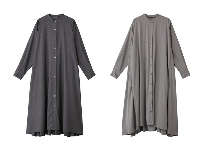 【mizuiro ind/ミズイロ インド】のR stand collar flare OP ワンピース 【ワンピース、ドレス 人気通販 コーディネート通販】おすすめ！人気、トレンド、レディースファッションの通販    おすすめ人気トレンドファッション通販アイテム 人気、トレンドファッション・服の通販 founy(ファニー) 　ファッション　Fashion　レディースファッション　WOMEN　ワンピース　Dress　チュニック　Tunic　チュニック　Tunic　ドレープ　Drape　フレア　Flare　ロング　Long　エレガント 上品　Elegant　NEW・新作・新着・新入荷　New Arrivals　|ID:crp329100000198806