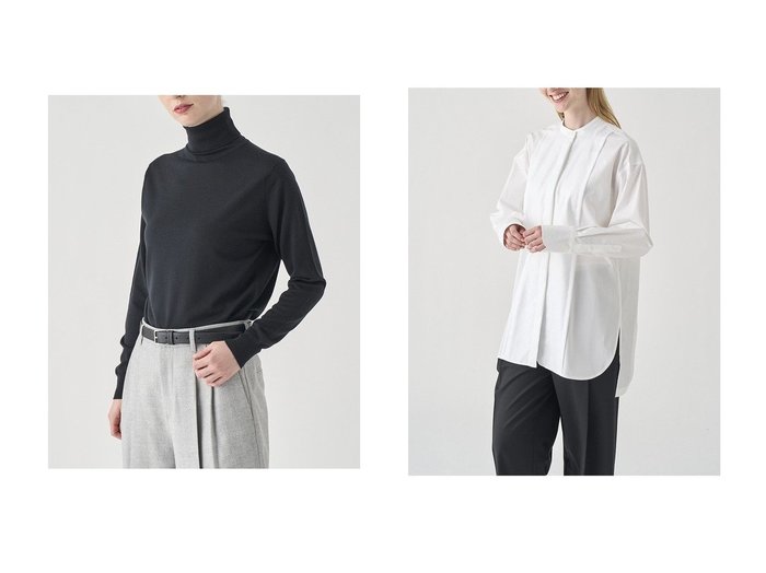 【JOHN SMEDLEY/ジョン スメドレー】のタートルネック長袖プルオーバー LENA 30G MODERN FIT&スーピマコットン チュニックドレスシャツ|FB111 【トップス、カットソー 人気通販 コーディネート通販】おすすめ！人気、トレンド、レディースファッションの通販    おすすめ人気トレンドファッション通販アイテム 人気、トレンドファッション・服の通販 founy(ファニー) 　ファッション　Fashion　レディースファッション　WOMEN　トップス・カットソー　Tops/Tshirt　ニット　Knit Tops　プルオーバー　Pullover　タートルネック　Turtleneck　シャツ/ブラウス　Shirts/Blouses　ワンピース　Dress　ドレス　Party Dresses　チュニック　Tunic　タートルネック　Turtleneck　NEW・新作・新着・新入荷　New Arrivals　長袖　Long Sleeve　エレガント 上品　Elegant　スリーブ　Sleeve　ドレス　Dress　フロント　Front　ロング　Long　|ID:crp329100000198809