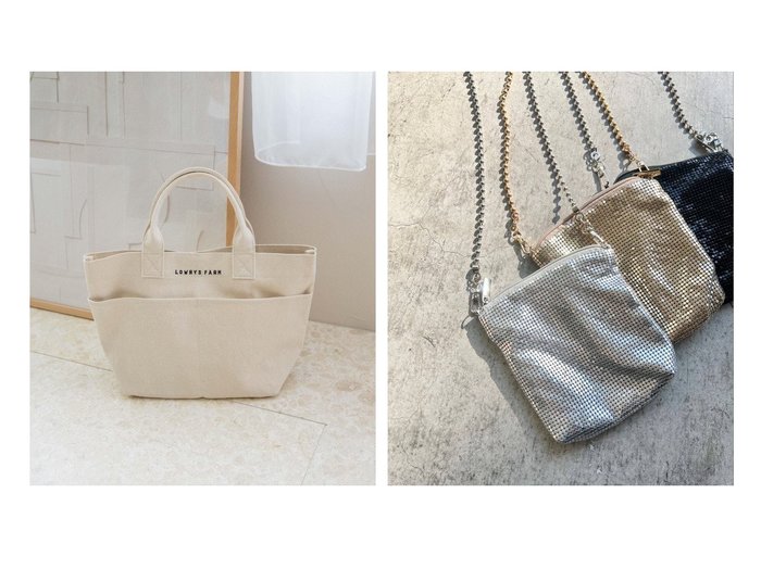 【LOWRYS FARM/ローリーズファーム】のメタルメッシュポーチショルダー&TOTEBAGM 【プチプライス、格安、低価格 人気通販 コーディネート通販】おすすめ！人気、トレンド、レディースファッションの通販    おすすめ人気トレンドファッション通販アイテム インテリア・キッズ・メンズ・レディースファッション・服の通販 founy(ファニー) https://founy.com/ ファッション Fashion レディースファッション WOMEN ポーチ Pouches バッグ Bag おすすめ Recommend ショルダー Shoulder ポーチ Pouch メタル Metal メッシュ Mesh リップ Lip 結婚式 Wedding Ceremony キャンバス Canvas コンパクト Compact シンプル Simple ポケット Pocket 人気 Popularity 財布 Wallet |ID:crp329100000198875