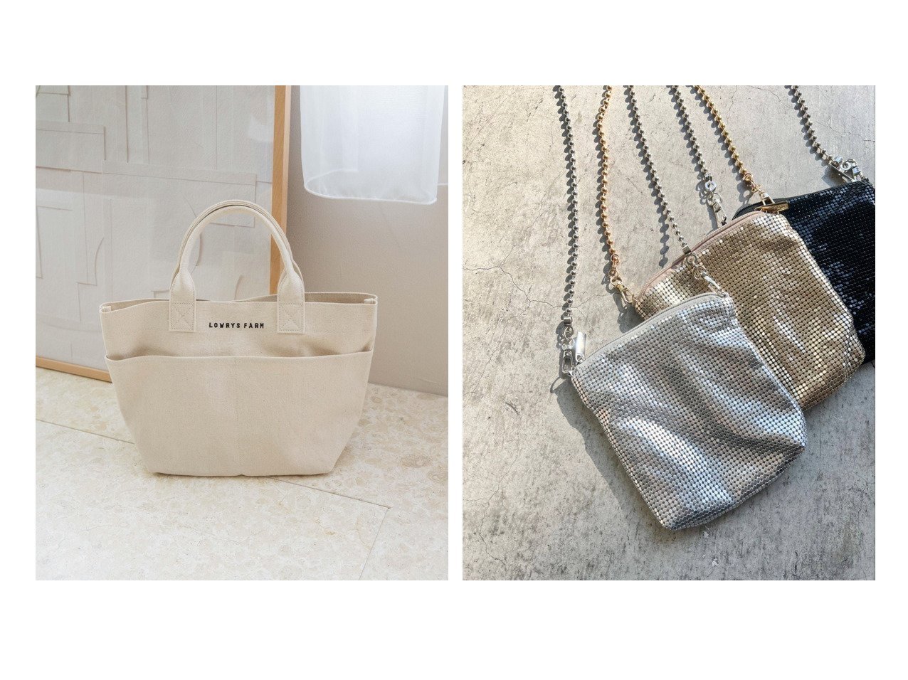 【LOWRYS FARM/ローリーズファーム】のメタルメッシュポーチショルダー&TOTEBAGM 【プチプライス、格安、低価格 人気通販 コーディネート通販】おすすめ！人気、トレンド、レディースファッションの通販    おすすめ人気トレンドファッション通販アイテム インテリア・キッズ・メンズ・レディースファッション・服の通販 founy(ファニー) 　ファッション　Fashion　レディースファッション　WOMEN　ポーチ　Pouches　バッグ　Bag　おすすめ　Recommend　ショルダー　Shoulder　ポーチ　Pouch　メタル　Metal　メッシュ　Mesh　リップ　Lip　結婚式　Wedding Ceremony　キャンバス　Canvas　コンパクト　Compact　シンプル　Simple　ポケット　Pocket　人気　Popularity　財布　Wallet　ゴールド系　Gold　ブラック系　Black　シルバー系　Silver　イエロー系　Yellow　レッド系　Red　グリーン系　Green　|ID:crp329100000198875