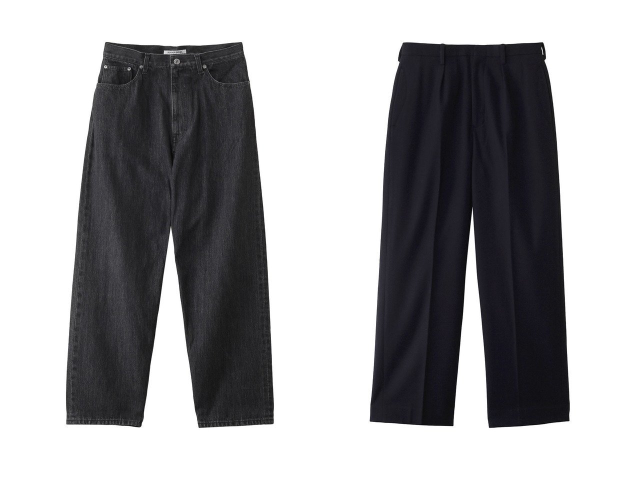 【SEVEN BY SEVEN / MEN/セブン バイ セブン】の【MEN】インタックパンツ‐Powder melton‐&【MEN】デニムワイドパンツ‐Wash‐ 【MEN】おすすめ！人気トレンド・男性、メンズファッションの通販    おすすめ人気トレンドファッション通販アイテム インテリア・キッズ・メンズ・レディースファッション・服の通販 founy(ファニー) 　ファッション　Fashion　メンズファッション　MEN　ボトムス　Bottoms/Men　デニムパンツ　Denim Pants　ウォッシュ　Wash　デニム　Denim　ワイド　Wide　NEW・新作・新着・新入荷　New Arrivals　ブラック系　Black　ブルー系　Blue　|ID:crp329100000198969