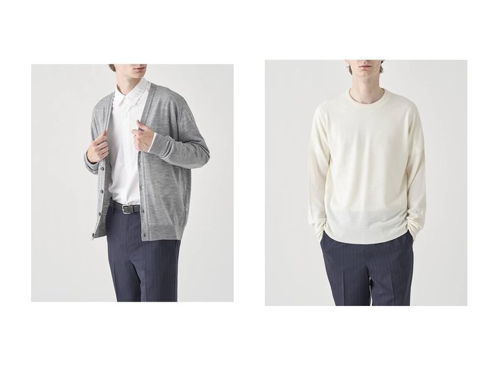 【JOHN SMEDLEY / MEN/ジョンスメドレー】の【MEN】Vネック長袖ニットカーディガン HALIN 30G MODERN FIT&【MEN】クルーネック長袖ニットプルオーバー FARHILL 24G STANDARD FIT 【MEN】おすすめ！人気トレンド・男性、メンズファッションの通販    おすすめ人気トレンドファッション通販アイテム インテリア・キッズ・メンズ・レディースファッション・服の通販 founy(ファニー) https://founy.com/ ファッション Fashion メンズファッション MEN トップス・カットソー Tops/Tshirt/Men ニット Knit Tops スタイリッシュ Stylish エレガント 上品 Elegant NEW・新作・新着・新入荷 New Arrivals 長袖 Long Sleeve |ID:crp329100000198972