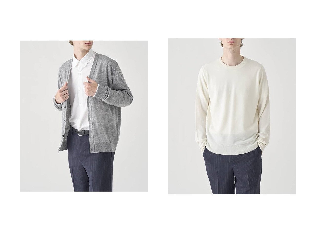 【JOHN SMEDLEY / MEN/ジョンスメドレー】の【MEN】Vネック長袖ニットカーディガン HALIN 30G MODERN FIT&【MEN】クルーネック長袖ニットプルオーバー FARHILL 24G STANDARD FIT 【MEN】おすすめ！人気トレンド・男性、メンズファッションの通販    おすすめ人気トレンドファッション通販アイテム インテリア・キッズ・メンズ・レディースファッション・服の通販 founy(ファニー) 　ファッション　Fashion　メンズファッション　MEN　トップス・カットソー　Tops/Tshirt/Men　ニット　Knit Tops　スタイリッシュ　Stylish　エレガント 上品　Elegant　NEW・新作・新着・新入荷　New Arrivals　長袖　Long Sleeve　ブラック系　Black　ホワイト系　White　グリーン系　Green　ゴールド系　Gold　|ID:crp329100000198972