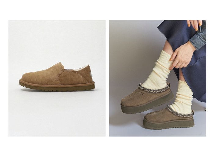 【BEAUTY&YOUTH / UNITED ARROWS/ビューティ&ユース ユナイテッドアローズ】の【国内EXCLUSIVE】 UGG TAZZ タズ/スリッポン&スリッポン 【 人気通販 コーディネート通販】おすすめ！人気、トレンド、レディースファッションの通販  おすすめ人気トレンドファッション通販アイテム 人気、トレンドファッション・服の通販 founy(ファニー) 　ファッション　Fashion　レディースファッション　WOMEN　カリフォルニア　California　クラシック　Classic　シューズ　Shoes　スリッポン　Slip-Ons　ソックス　Socks　人気　Popularity　バランス　Balance　ライニング　Lining　リラックス　Relax　A/W・秋冬　Aw・Autumn/Winter・Fw・Fall-Winter　おすすめ　Recommend　ギフト プレゼント　Gift Present　厚底　Platforms　スラックス　Slacks　スリッパ　Slipper　パイピング　Piping　ボトム　Bottom　防寒　Cold Protection　ワイド　Wide　|ID:crp329100000199042