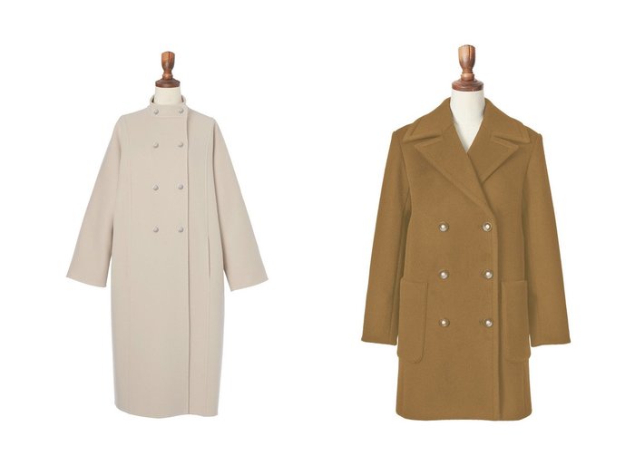 【DAISY LIN/デイジーリン】のDouble Face High-end Coat&DAISY LIN Pea Coat 【アウター 人気通販 コーディネート通販】おすすめ！人気、トレンド、レディースファッションの通販  おすすめ人気トレンドファッション通販アイテム 人気、トレンドファッション・服の通販 founy(ファニー) 　ファッション　Fashion　レディースファッション　WOMEN　アウター　Coat Outerwear　コート　Coats　Pコート　Pea Coats　インナー　Inner　シンプル　Simple　ダブル　Double　ドット　Dot　フェイス　Face　ポケット　Pocket　モダン　Modern　ロング　Long　NEW・新作・新着・新入荷　New Arrivals　|ID:crp329100000199091