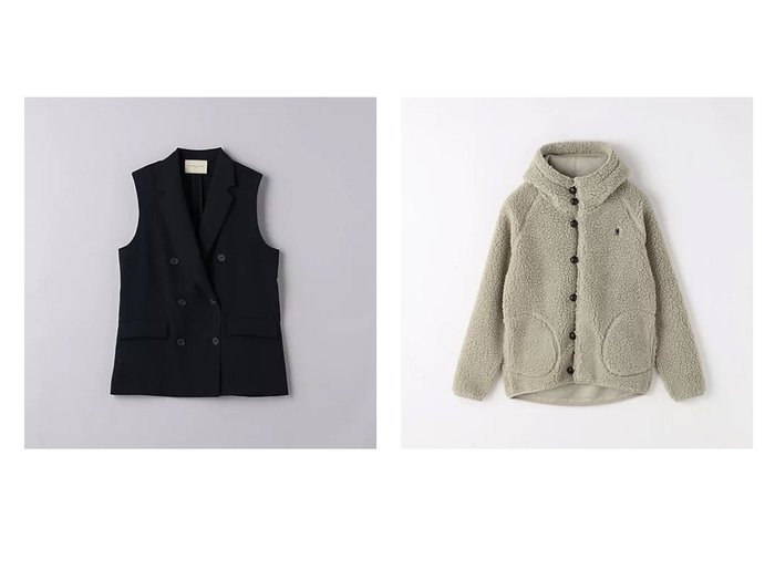 【UNITED ARROWS/ユナイテッドアローズ】のテーラード ダブルブレスト ベスト&【green label relaxing / UNITED ARROWS/グリーンレーベル リラクシング / ユナイテッドアローズ】のボア ジャケット 【アウター 人気通販 コーディネート通販】おすすめ！人気、トレンド、レディースファッションの通販  おすすめ人気トレンドファッション通販アイテム 人気、トレンドファッション・服の通販 founy(ファニー) ファッション Fashion レディースファッション WOMEN アウター Coat Outerwear トップス・カットソー Tops/Tshirt ベスト/ジレ Gilets/Vests ジャケット Jackets ジャケット Jacket セットアップ Set Up ダブル Double テーラード Tailored フォルム Form ベスト Vest ボックス Box レーシー Lacey アウトドア Outdoor 定番 Standard フェミニン Feminine ブルゾン Blouson ベーシック Basic メンズ Mens おすすめ Recommend |ID:crp329100000199100