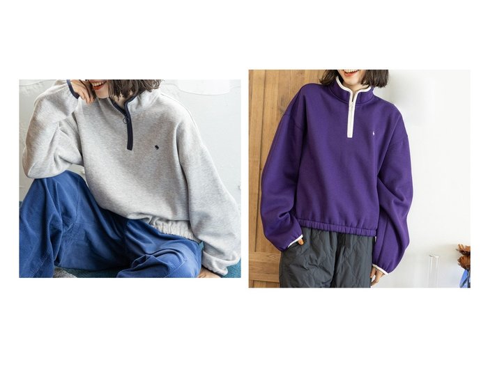 【niko and/ニコアンド】の【POLO BCS(ポロ・ビーシーエス)】ハーフZIPスウェット 【プチプライス、格安、低価格 人気通販 コーディネート通販】おすすめ！人気、トレンド、レディースファッションの通販    おすすめ人気トレンドファッション通販アイテム 人気、トレンドファッション・服の通販 founy(ファニー) 　ファッション　Fashion　レディースファッション　WOMEN　トップス・カットソー　Tops/Tshirt　パーカ　Sweats　スウェット　Sweat　秋　Autumn/Fall　カーゴパンツ　Cargo Pants　コラボ　Collaboration　スウェット　Sweat　スポーティ　Sporty　ハーフ　Half　パイピング　Piping　ルーズ　Loose　ワンポイント　One Point　おすすめ　Recommend　|ID:crp329100000199310