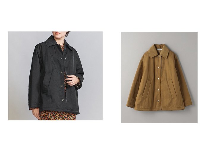 【BEAUTY&YOUTH / UNITED ARROWS/ビューティ&ユース ユナイテッドアローズ】のナイロン パデッド ショートコート 【 人気通販 コーディネート通販】おすすめ！人気、トレンド、レディースファッションの通販    おすすめ人気トレンドファッション通販アイテム 人気、トレンドファッション・服の通販 founy(ファニー) 　ファッション　Fashion　レディースファッション　WOMEN　アウター　Coat Outerwear　コート　Coats　おすすめ　Recommend　ショート　Short　シンプル　Simple　ジャケット　Jacket　スラックス　Slacks　タフタ　Taffeta　デニム　Denim　ボトム　Bottom　ロング　Long　|ID:crp329100000199319