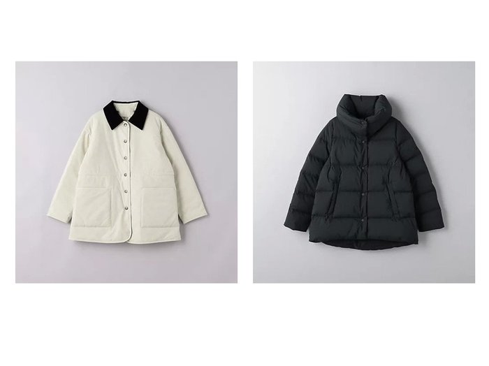 【UNITED ARROWS/ユナイテッドアローズ】の【別注】 ELAURA3 ダウンジャケット&ナカワタ ミドルコート 【アウター 人気通販 コーディネート通販】おすすめ！人気、トレンド、レディースファッションの通販    おすすめ人気トレンドファッション通販アイテム 人気、トレンドファッション・服の通販 founy(ファニー) ファッション Fashion レディースファッション WOMEN アウター Coat Outerwear コート Coats ジャケット Jackets スポーティ Sporty デニム Denim バランス Balance フラット Flat ベルベット Velvet ボトム Bottom ミドル Middle おすすめ Recommend エレガント 上品 Elegant ビジネス 仕事 通勤 Business ジャケット Jacket ダウン Down ドット Dot フランス France フロント Front 別注 Special Order マフラー Scarf ラウンド Round リラックス Relax |ID:crp329100000199435