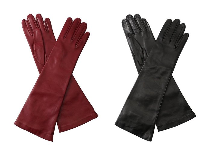 【allureville/アルアバイル】の【ITALGUANTO】LEATHER LONG GLOVES 【ファッション雑貨 人気通販 コーディネート通販】おすすめ！人気、トレンド、レディースファッションの通販    おすすめ人気トレンドファッション通販アイテム 人気、トレンドファッション・服の通販 founy(ファニー) 　ファッション　Fashion　レディースファッション　WOMEN　手袋　Gloves　A/W・秋冬　Aw・Autumn/Winter・Fw・Fall-Winter　おすすめ　Recommend　なめらか　Smooth　シルク　Silk　ロング　Long　NEW・新作・新着・新入荷　New Arrivals　|ID:crp329100000199459