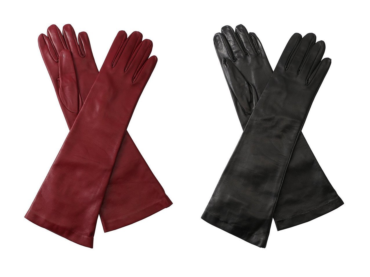 【allureville/アルアバイル】の【ITALGUANTO】LEATHER LONG GLOVES 【ファッション雑貨 人気通販 コーディネート通販】おすすめ！人気、トレンド、レディースファッションの通販    おすすめ人気トレンドファッション通販アイテム インテリア・キッズ・メンズ・レディースファッション・服の通販 founy(ファニー) 　ファッション　Fashion　レディースファッション　WOMEN　手袋　Gloves　A/W・秋冬　Aw・Autumn/Winter・Fw・Fall-Winter　おすすめ　Recommend　なめらか　Smooth　シルク　Silk　ロング　Long　NEW・新作・新着・新入荷　New Arrivals　ブラック系　Black　|ID:crp329100000199459