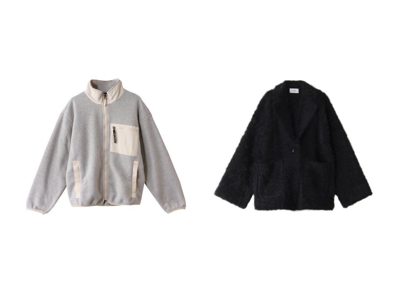 【CLANE/クラネ】のANGOLA TAILORED KNIT JACKET ジャケット&【Patagonia/パタゴニア】のシンチラジャケット 【アウター 人気通販 コーディネート通販】おすすめ！人気、トレンド、レディースファッションの通販  おすすめ人気トレンドファッション通販アイテム インテリア・キッズ・メンズ・レディースファッション・服の通販 founy(ファニー) 　ファッション　Fashion　レディースファッション　WOMEN　アウター　Coat Outerwear　ジャケット　Jackets　スポーツウェア　Sportswear　スポーツ アウター　Sports Outerwear　ジップアップ　Zip Up　ジャケット　Jacket　スポーツ　Sports　NEW・新作・新着・新入荷　New Arrivals　ベージュ系　Beige　ブラック系　Black　|ID:crp329100000199535