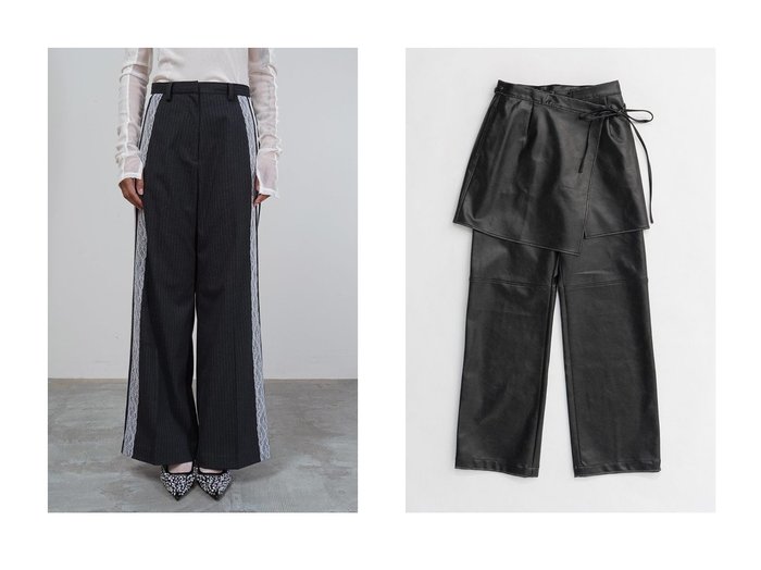 【PRANK PROJECT/プランク プロジェクト】のサイドレースラインスラックス Side Lace Line Slacks&ラップレイヤードパンツ/Wrap Layered Pants 【 人気通販 コーディネート通販】おすすめ！人気、トレンド、レディースファッションの通販    おすすめ人気トレンドファッション通販アイテム インテリア・キッズ・メンズ・レディースファッション・服の通販 founy(ファニー) https://founy.com/ ファッション Fashion レディースファッション WOMEN パンツ Pants おすすめ Recommend ジャケット Jacket ジャージ Jersey スポーティ Sporty スラックス Slacks 冬 Winter NEW・新作・新着・新入荷 New Arrivals |ID:crp329100000199579