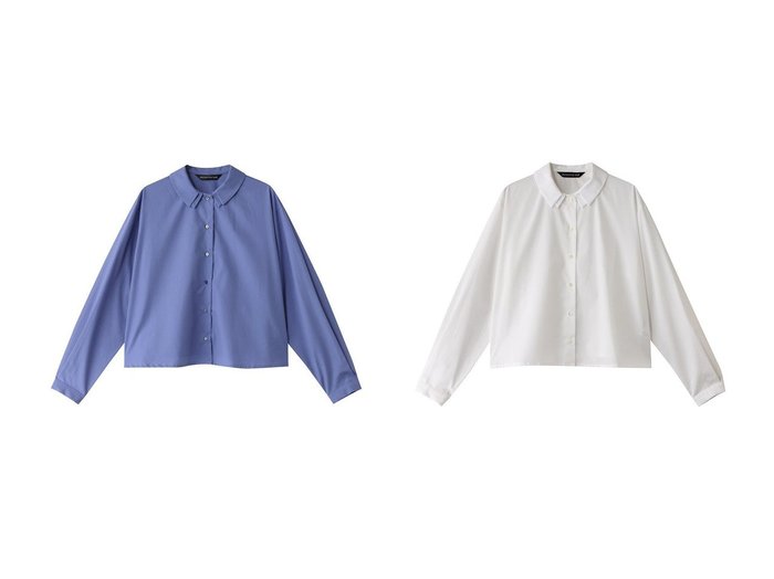 【mizuiro ind/ミズイロ インド】のdouble collars shirt シャツ 【トップス、カットソー 人気通販 コーディネート通販】おすすめ！人気、トレンド、レディースファッションの通販    おすすめ人気トレンドファッション通販アイテム 人気、トレンドファッション・服の通販 founy(ファニー) 　ファッション　Fashion　レディースファッション　WOMEN　トップス・カットソー　Tops/Tshirt　シャツ/ブラウス　Shirts/Blouses　ショート　Short　スリーブ　Sleeve　ダブル　Double　バランス　Balance　フレア　Flare　ロング　Long　ワイド　Wide　エレガント 上品　Elegant　NEW・新作・新着・新入荷　New Arrivals　|ID:crp329100000199683