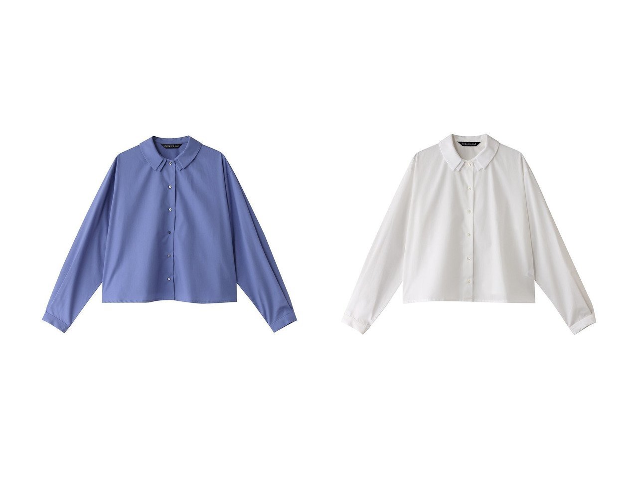 【mizuiro ind/ミズイロ インド】のdouble collars shirt シャツ 【トップス、カットソー 人気通販 コーディネート通販】おすすめ！人気、トレンド、レディースファッションの通販    おすすめ人気トレンドファッション通販アイテム インテリア・キッズ・メンズ・レディースファッション・服の通販 founy(ファニー) 　ファッション　Fashion　レディースファッション　WOMEN　トップス・カットソー　Tops/Tshirt　シャツ/ブラウス　Shirts/Blouses　ショート　Short　スリーブ　Sleeve　ダブル　Double　バランス　Balance　フレア　Flare　ロング　Long　ワイド　Wide　エレガント 上品　Elegant　NEW・新作・新着・新入荷　New Arrivals　ホワイト系　White　ブルー系　Blue　ブラック系　Black　|ID:crp329100000199683