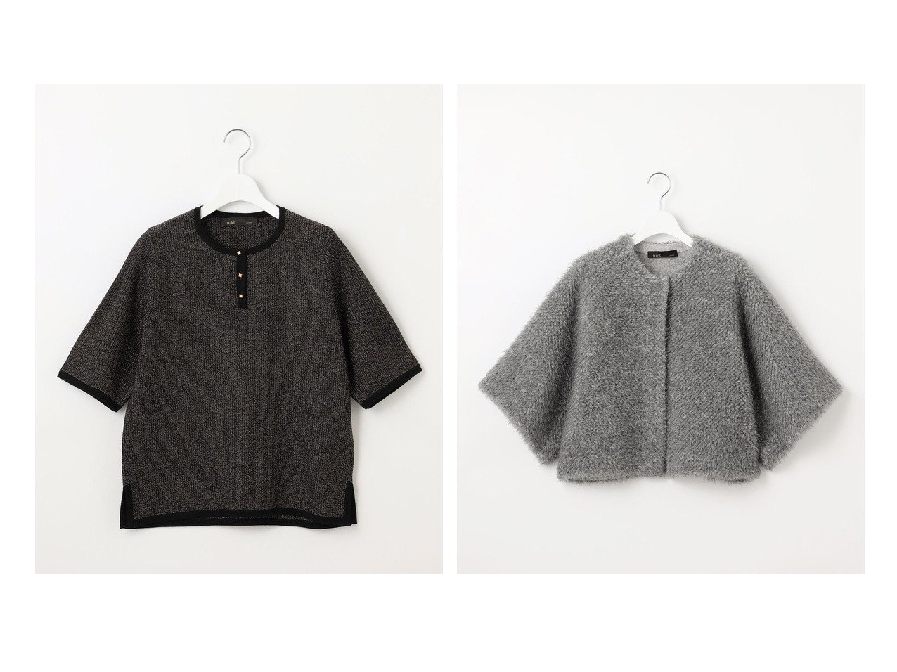 【JIYU-KU/自由区】の【PREMIUM KNIT COLLECTION】アルパカシャギー カーディガン&【PREMIUM KNIT COLLECTION】シャイニーミックスプルオーバー ニット 【トップス、カットソー 人気通販 コーディネート通販】おすすめ！人気、トレンド、レディースファッションの通販    おすすめ人気トレンドファッション通販アイテム インテリア・キッズ・メンズ・レディースファッション・服の通販 founy(ファニー) 　ファッション　Fashion　レディースファッション　WOMEN　トップス・カットソー　Tops/Tshirt　ニット　Knit Tops　カーディガン　Cardigans　プルオーバー　Pullover　NEW・新作・新着・新入荷　New Arrivals　A/W・秋冬　Aw・Autumn/Winter・Fw・Fall-Winter　カットソー　Cut And Sew　カーディガン　Cardigan　コクーン　Cocoon　ショート　Short　スリット　Slit　トレンド　Trend　ボトム　Bottom　ポンチョ　Poncho　メタル　Metal　おすすめ　Recommend　エアリー　Airy　コンパクト　Compact　シンプル　Simple　スクエア　Square　セーター　Sweater　トリミング　Trimming　鹿の子　Pique　グレー系　Gray　ブラック系　Black　|ID:crp329100000199687