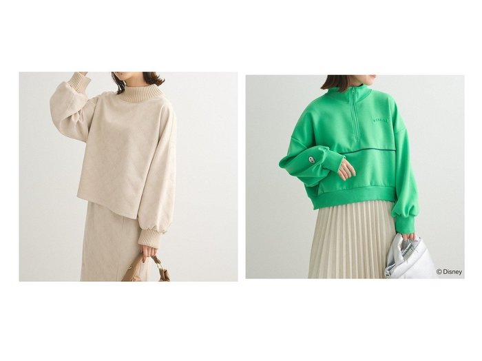 【Green Parks/グリーンパークス】の10thベイマックス/ハーフZIPプルオーバー&・ELENCARE DUE エンボスプルオーバー 【プチプライス、格安、低価格 人気通販 コーディネート通販】おすすめ！人気、トレンド、レディースファッションの通販    おすすめ人気トレンドファッション通販アイテム インテリア・キッズ・メンズ・レディースファッション・服の通販 founy(ファニー) https://founy.com/ ファッション Fashion レディースファッション WOMEN トップス・カットソー Tops/Tshirt シャツ/ブラウス Shirts/Blouses ロング / Tシャツ T-Shirts プルオーバー Pullover カットソー Cut and Sewn パーカ Sweats スウェット Sweat NEW・新作・新着・新入荷 New Arrivals A/W・秋冬 Aw・Autumn/Winter・Fw・Fall-Winter おすすめ Recommend カットソー Cut And Sew チェック Check ポケット Pocket スウェット Sweat トレンド Trend ハーフ Half バランス Balance パッチ Patch ボトム Bottom モチーフ Motif |ID:crp329100000199874