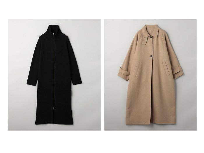 【BEAUTY&YOUTH / UNITED ARROWS/ビューティ&ユース ユナイテッドアローズ】のドライバーズ ニット ロング ワンピース&リバー ステンカラー ロングコート 【 人気通販 コーディネート通販】おすすめ！人気、トレンド、レディースファッションの通販    おすすめ人気トレンドファッション通販アイテム 人気、トレンドファッション・服の通販 founy(ファニー) 　ファッション　Fashion　レディースファッション　WOMEN　ワンピース　Dress　アウター　Coat Outerwear　コート　Coats　おすすめ　Recommend　ジップ　Zip　スニーカー　Sneakers　ロング　Long　|ID:crp329100000199894