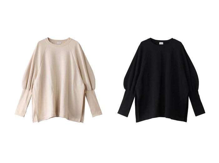 【MANOF/マノフ】のPUFF SLEEVE CUT TOPS Tシャツ/カットソー 【トップス、カットソー 人気通販 コーディネート通販】おすすめ！人気、トレンド、レディースファッションの通販  おすすめ人気トレンドファッション通販アイテム 人気、トレンドファッション・服の通販 founy(ファニー) 　ファッション　Fashion　レディースファッション　WOMEN　トップス・カットソー　Tops/Tshirt　シャツ/ブラウス　Shirts/Blouses　ロング / Tシャツ　T-Shirts　カットソー　Cut and Sewn　カットソー　Cut And Sew　ギャザー　Gather　シンプル　Simple　スリット　Slit　スリーブ　Sleeve　トレンド　Trend　ロング　Long　NEW・新作・新着・新入荷　New Arrivals　|ID:crp329100000200346