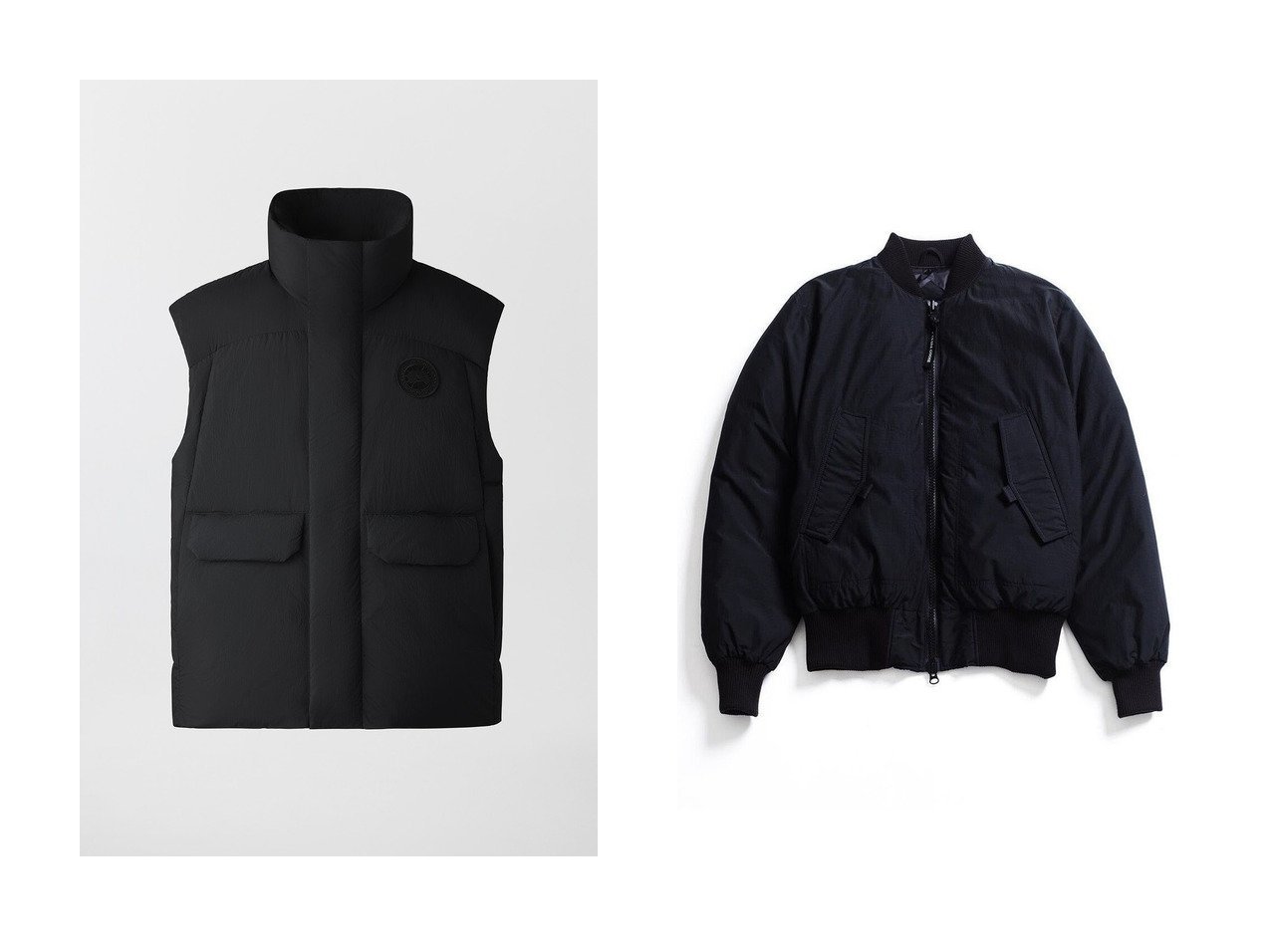 【CANADA GOOSE / MEN/カナダグース】の【MEN】5621M Frasier Bomber フレイザーボンバー&【MEN】4879M Wilu Vest ウィルベスト 【MEN】おすすめ！人気トレンド・男性、メンズファッションの通販  おすすめ人気トレンドファッション通販アイテム インテリア・キッズ・メンズ・レディースファッション・服の通販 founy(ファニー) 　ファッション　Fashion　メンズファッション　MEN　アウトドア　Outdoor　軽量　Lightweight　ショルダー　Shoulder　ジャケット　Jacket　スタイリッシュ　Stylish　ダウン　Down　ドロップ　Drop　フィット　Fit　フロント　Front　ポケット　Pocket　モダン　Modern　ブラック系　Black　|ID:crp329100000200443