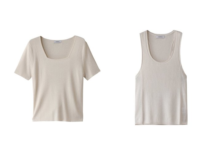 【DONGLI/ドンリー】のTANK TOP&ROUND NECK T-SHIRT 【トップス、カットソー 人気通販 コーディネート通販】おすすめ！人気、トレンド、レディースファッションの通販   おすすめ人気トレンドファッション通販アイテム インテリア・キッズ・メンズ・レディースファッション・服の通販 founy(ファニー) https://founy.com/ ファッション Fashion レディースファッション WOMEN トップス・カットソー Tops/Tshirt キャミソール / ノースリーブ No Sleeves シャツ/ブラウス Shirts/Blouses ロング / Tシャツ T-Shirts カットソー Cut and Sewn A/W・秋冬 Aw・Autumn/Winter・Fw・Fall-Winter インナー Inner カシミヤ Cashmere キャミソール Camisole シルク Silk ジャケット Jacket タンク Tank フィット Fit NEW・新作・新着・新入荷 New Arrivals |ID:crp329100000200484