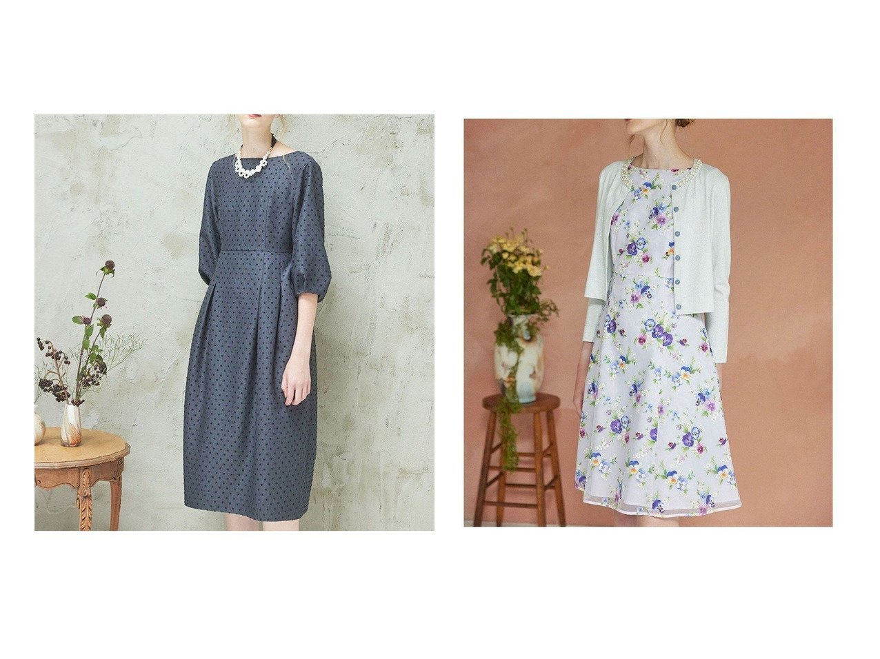 【TOCCA/トッカ】の【洗える!】NIGHT CURTAIN ドレス&【洗える!】WINTER PANSY ドレス 【ワンピース、ドレス 人気通販 コーディネート通販】おすすめ！人気、トレンド、レディースファッションの通販  おすすめ人気トレンドファッション通販アイテム インテリア・キッズ・メンズ・レディースファッション・服の通販 founy(ファニー) 　ファッション　Fashion　レディースファッション　WOMEN　ワンピース　Dress　ドレス　Party Dresses　NEW・新作・新着・新入荷　New Arrivals　2024年　2024　2024-2025秋冬・A/W　Aw/Autumn/Winter/Fw/Fall/2024-2025　A/W・秋冬　Aw・Autumn/Winter・Fw・Fall-Winter　S/S・春夏　Ss・Spring/Summer　冬　Winter　ドレス　Dress　夏　Summer　洗える　Washable　レッド系　Red　グレー系　Gray　ブルー系　Blue　|ID:crp329100000200584